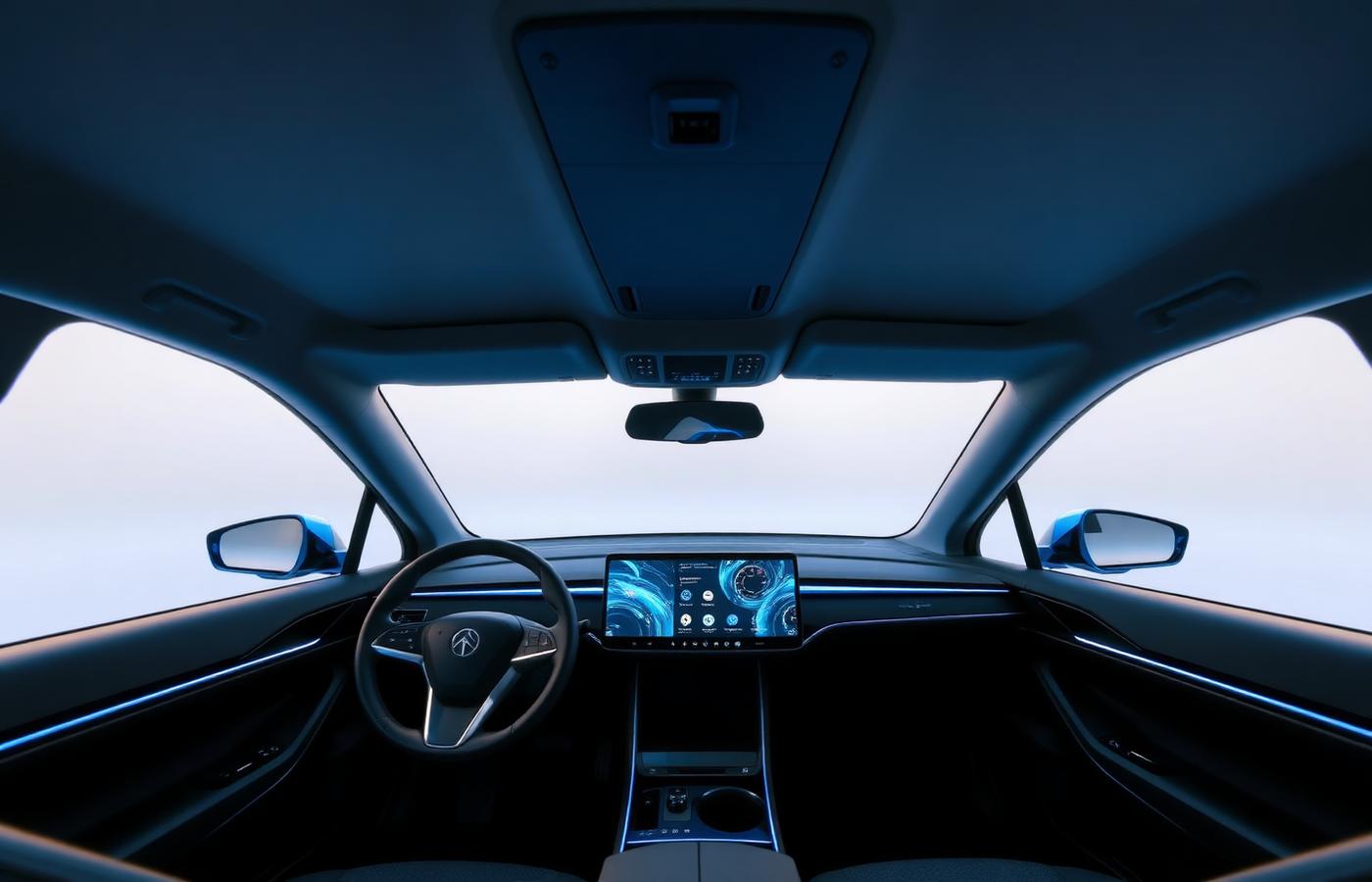 Modern EV interior cockpit